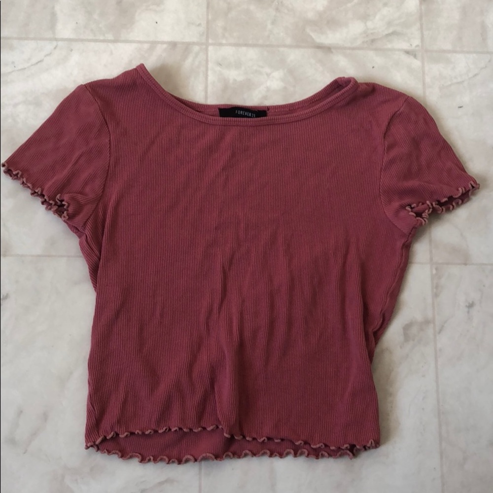 Maroon top